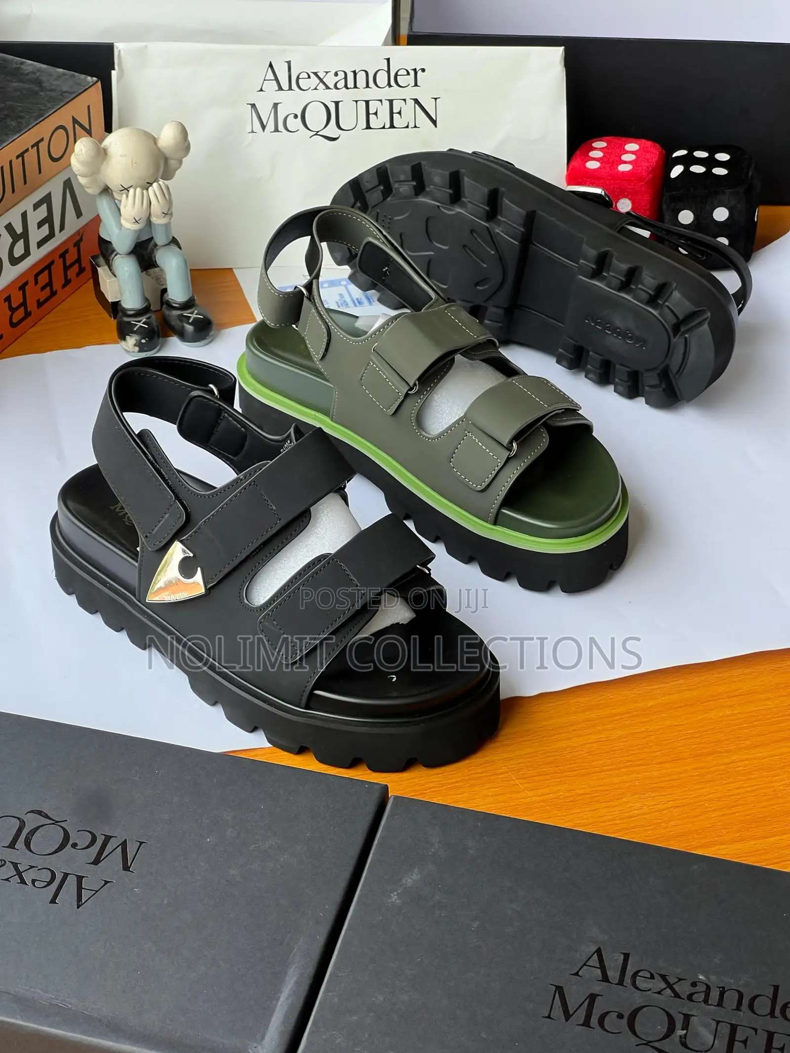 Alexander McQueen Leather Platform Sandals
