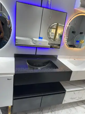 Marble Cabinets Basin Black