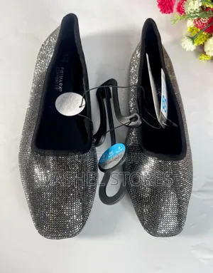 Primark Elegant Black Embellished Flat Shoes Size 38,39,40,41,42