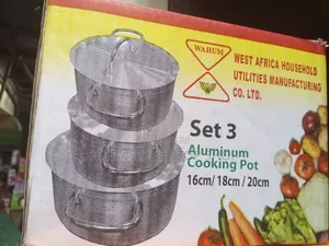 3 Set Aluminium Ghana Pot
