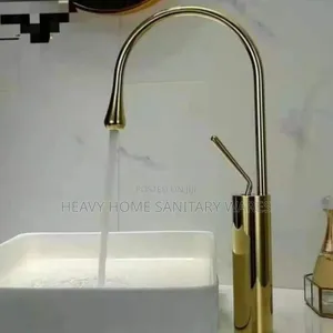 Gold Mable Top Basin Mixer Tap