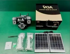 4-Lens Ai Solar CCTV Camera 4g Wireless Security Camera.