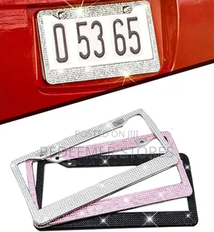 Car Shiny Plate Number Cover