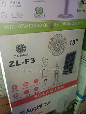 Solar Rechargeable Fan 18inches