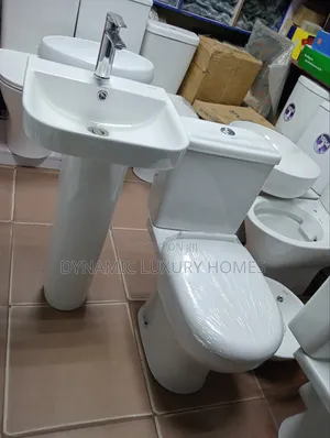 Golden Diamond Set Wc With Wash Hand Basin