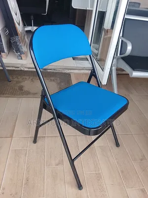 Metal Foldable Chair With Leather Seat