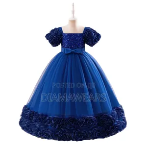 Royal Blue Princess Flora Ceremonial Full Ball Gown Blue