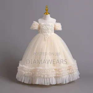 Cream Princess Unique Full Ball Gown Champagne