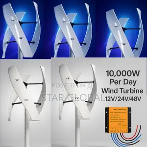 10000w Per Day 48v Vertical Wind Turbine for Clean Noiseless Energy