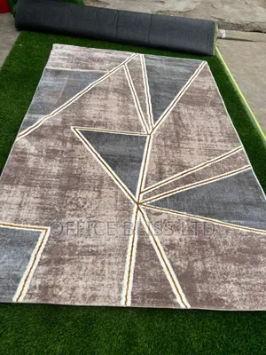 Turkish  Dexim Milat Center Rug (Lite Brown & Gray)4 By 6 & 5 By 7