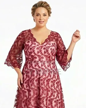 Maroon Rose Gown