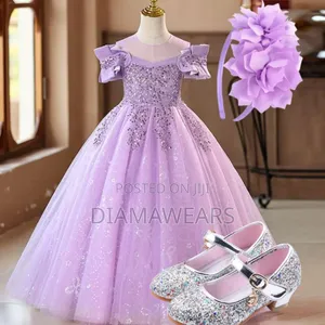 Lilac Special Event Ceremonial Princess Party Full Ball Gown