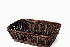 Handwoven Rectangular Wicker Basket