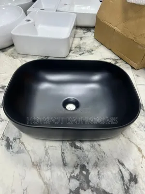 Luxury Matte Black Countertop Wash Hand Basin