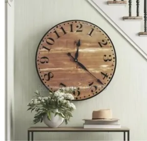 Norah Wood Wall Clock Brown 50cm