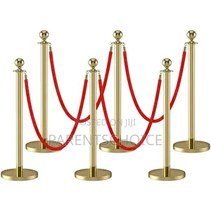 Rope Divider, 1.5m Red Twisted Hemp Rope Barrier