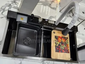 Modern Black Multifunctional Stainless Steel Smart Kitchen Sink