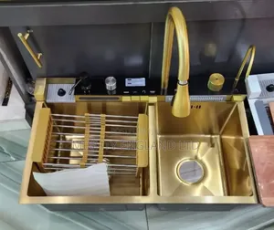 Multifunctional Stainless Steel Waterfall Kitchen Sink