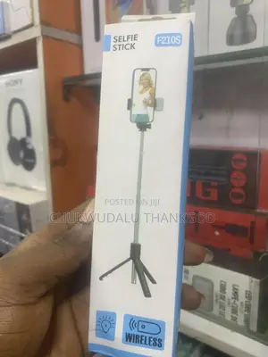 F210 Wireless Selfie Stick Tripod With Bluetooth Remote - Black