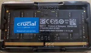 Crucial 64gb Ddr5 Ram 5600mhz Laptop Memory Ct64g56c46s5