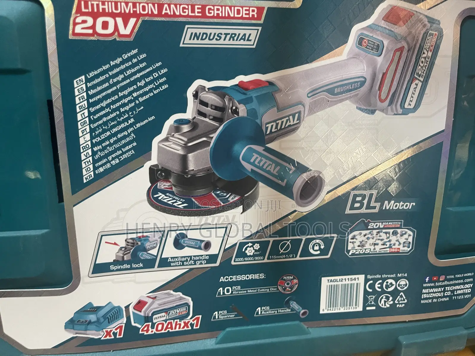 20v Total Battery Angle Grinder Machine
