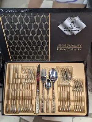 Stainless Steel Gold/Silver 24pcs Boxed Cutlery Set