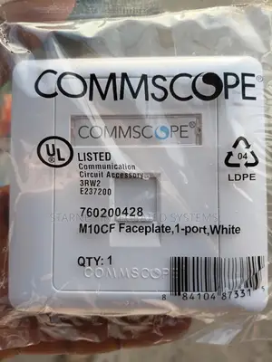 Systemax Commscope Single Way Network Wall Face Plate
