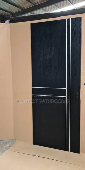 Modern Black Wooden Door – Luxury Interior Door