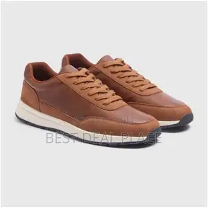 Matalan Men’S Brown Casual Sneakers – Lace-up Shoes Original From Uk
