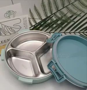 Korean 3 Compartments Stainless Insulated Lunch Bowl