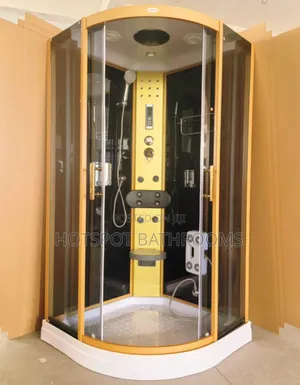 Luxury Gold Steam Shower Room With Massage Jets 100*100