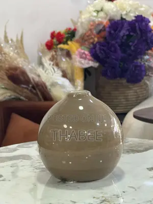 Beige Round Vase
