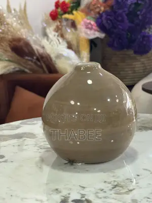 Beige Round Vase