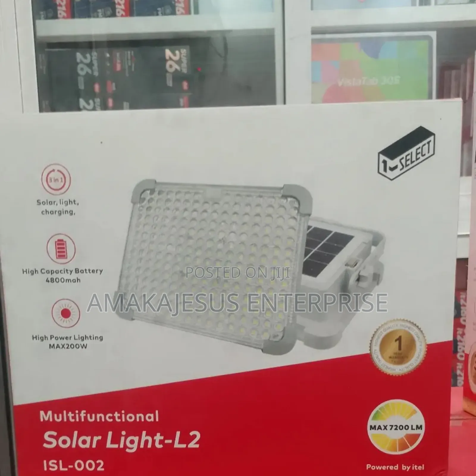 Itel High Multi-functional Home Office Solar Light With Panel