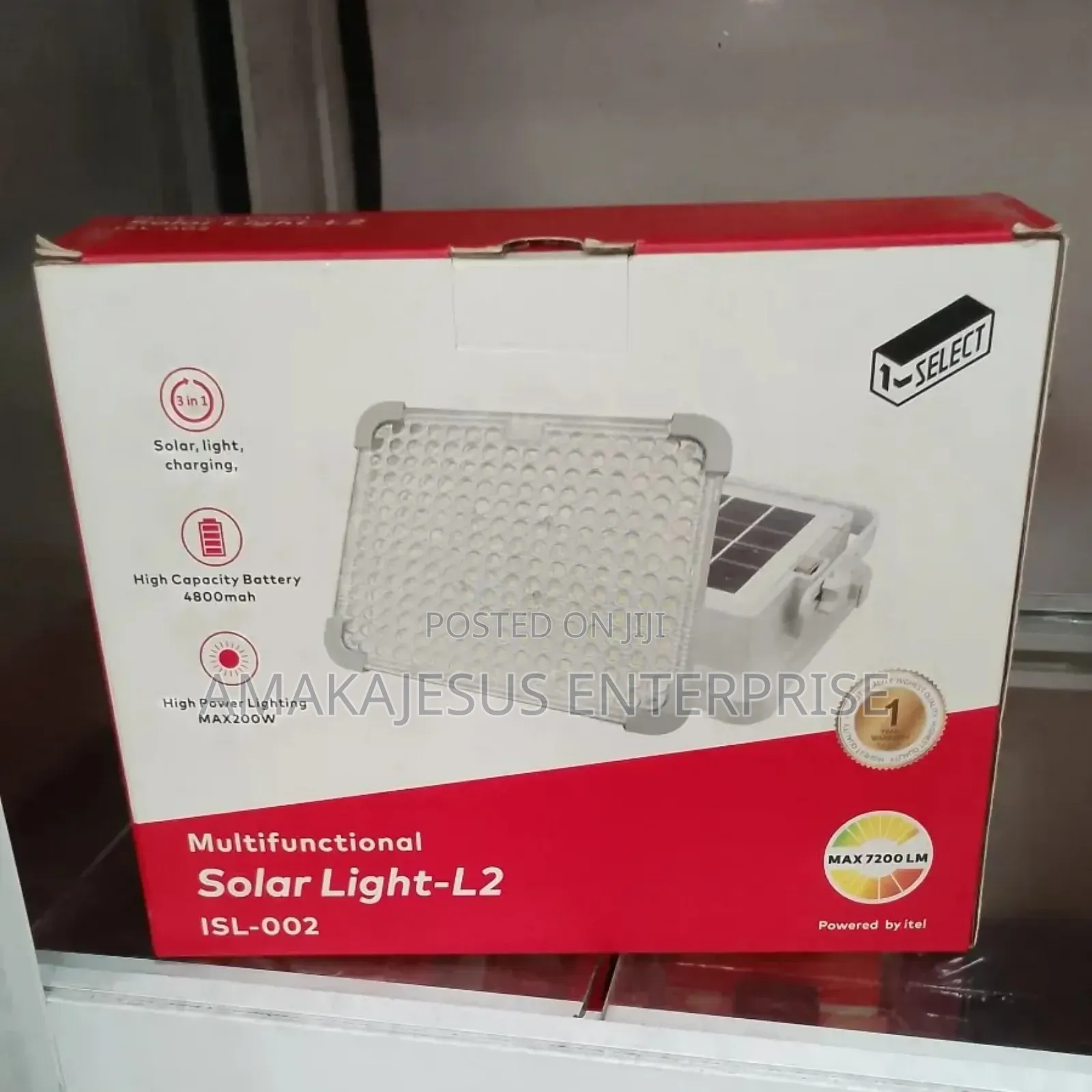 Itel High Multi-functional Home Office Solar Light With Panel