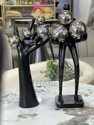 Silver Ball Combo Hand and Lady Decoration
