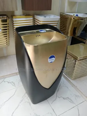 Luxury Black & Gold Standing Wash Basin