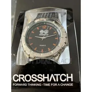 Crosshatch Men's Quartz Wristwatch –Black Dial, Tachymeter Bezel Uk