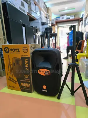 Voyz Rechargeable Portable 15" Portable Karaoke System.