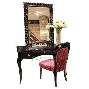Luxury Vintage Vanity Dressing Table Set With Mirror and Chair
