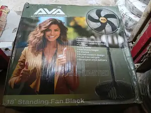 Ava 18" Standing Fan Black