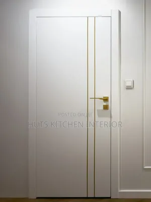 HDF Doors With Profile Trim Available in White and Brown for Sale.