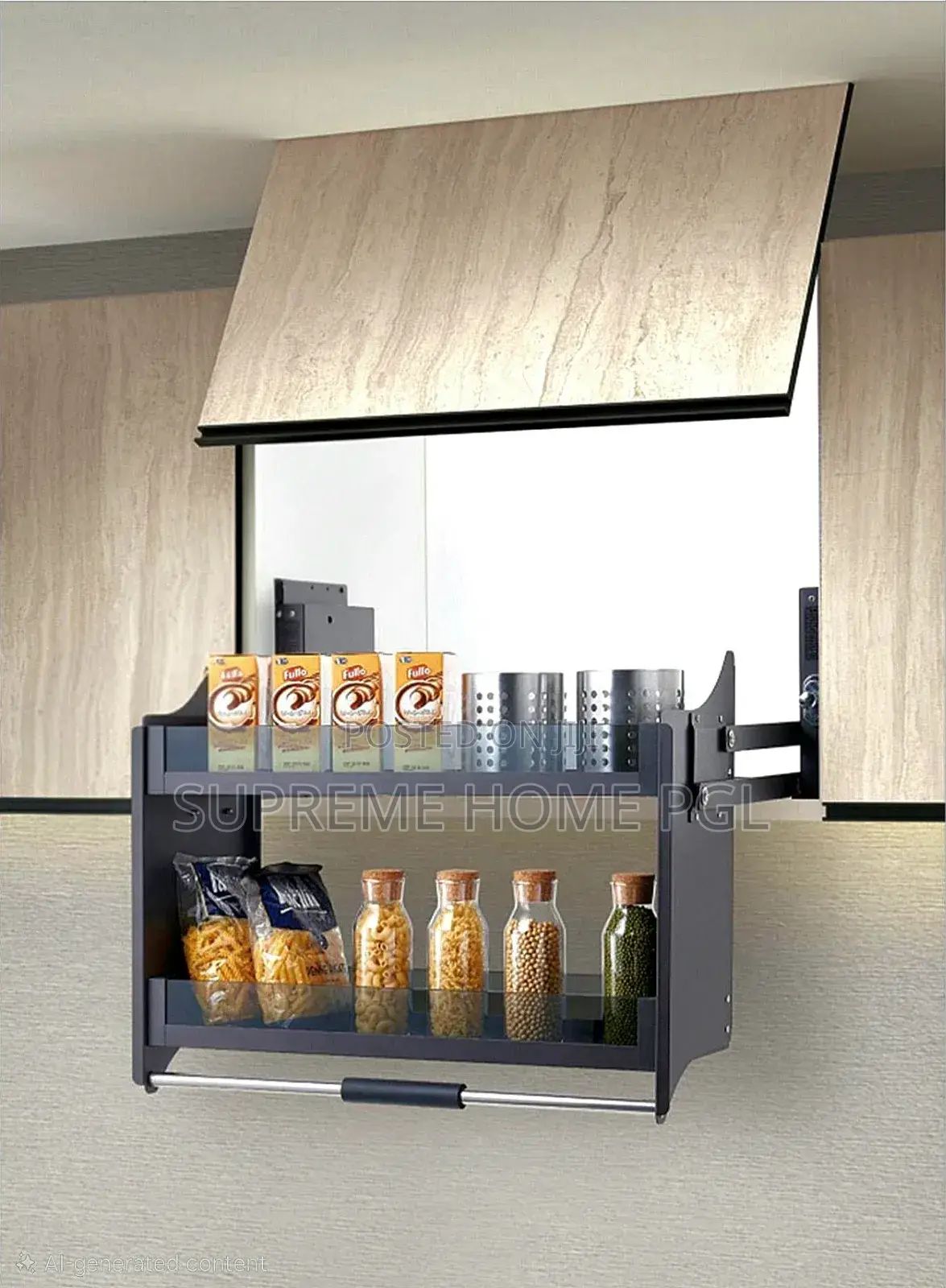 Kitchen Cabinet Pull Down Shelves Organizer
