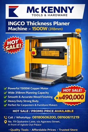 Ingco Thickness Planer Machine – 1500w (318mm)