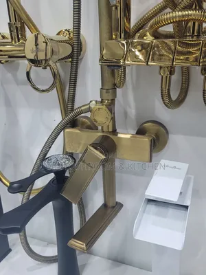 Antique Bronze Square Rainfall Shower Mixer