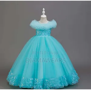Turquoice Green Ceremonila Full Ball Gown