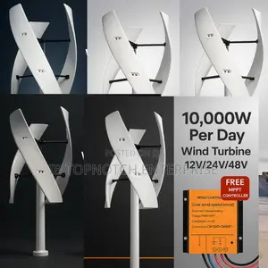 Get 10,000w Per Day 48v Vertical Wind Turbine Energy for Wealthy Homes
