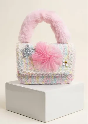 Must-Have Kid Cute Bag – Pastel Rainbow With Pink Tulle Bow