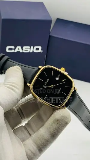 Casio Leather Wrist Watch Water Proof With Date