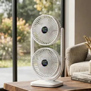 2 in 1 Usb Rechargeable Desktop Portable Rotatable Electric Fan